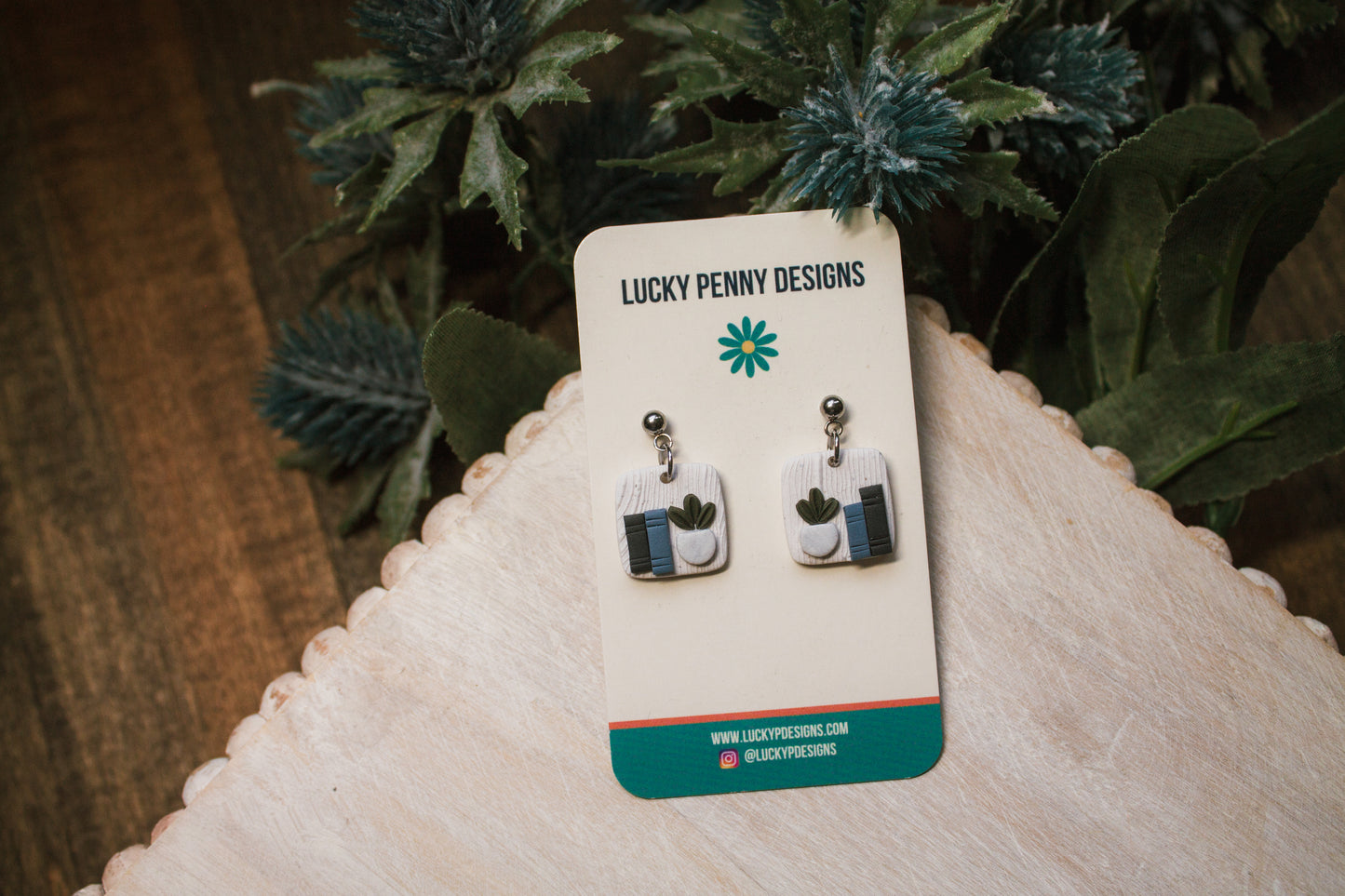 Book and Plant Mini Dangles