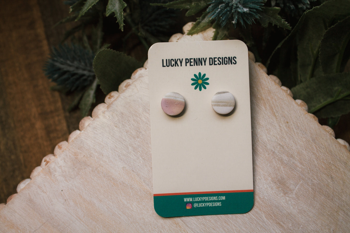 Earth Toned Tye Dye Studs