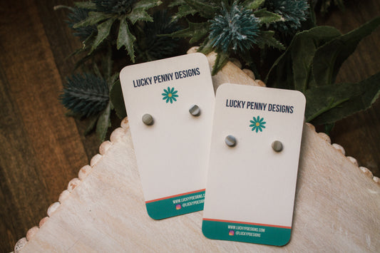 Marbled Green Micro Studs