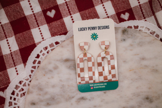 Pink Checkered Print Arches