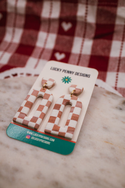 Pink Checkered Print Arches