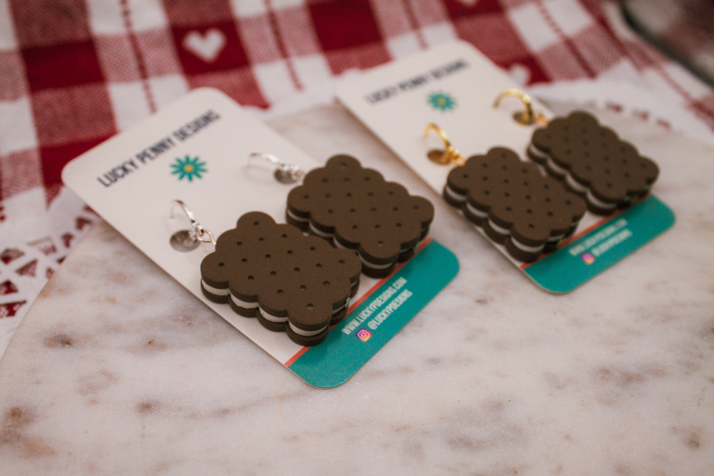 Ice Cream Sandwich Earrings