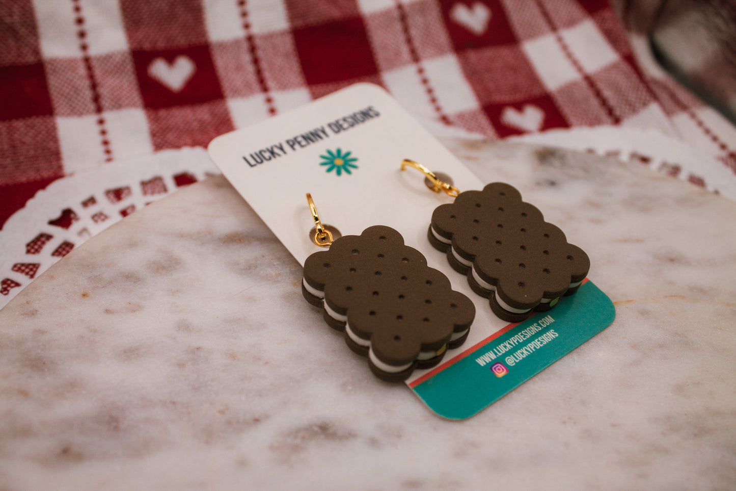 Ice Cream Sandwich Earrings
