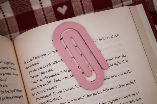 Pink Paper Clip Bookmark