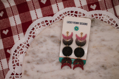 Pink, Black and Red Moon Phases