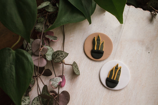 Snake Plant Badge Reel