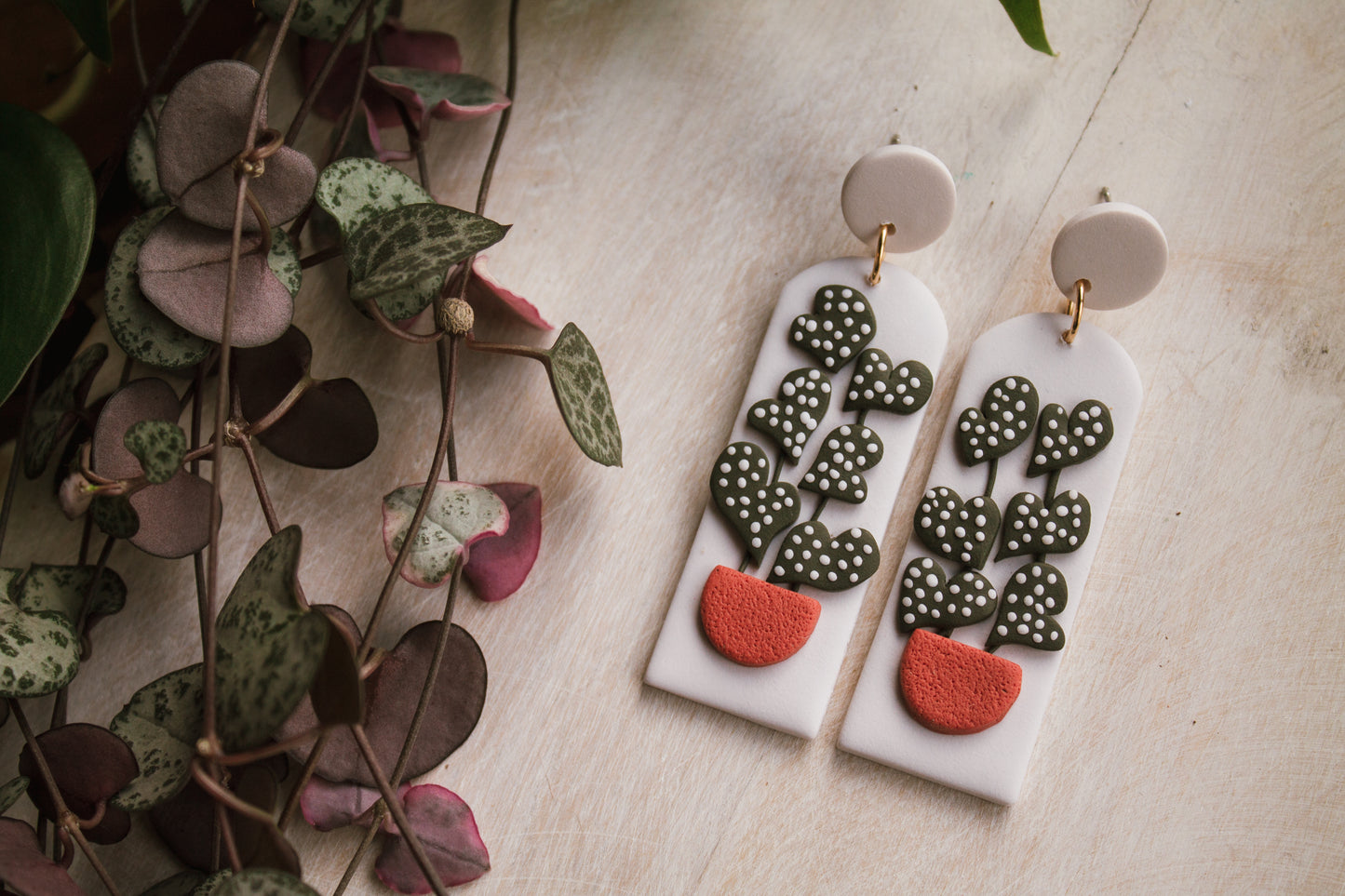 Angel Wing Begonia Earrings