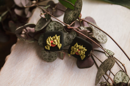 Neon Philodendron Studs
