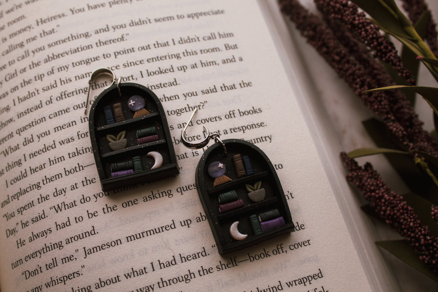 Witchy Vibes 3D Bookshelf Earrings