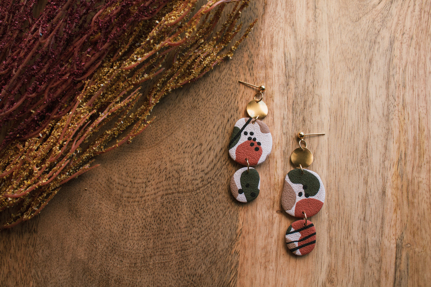 Abstract Organic Dangle Earrings