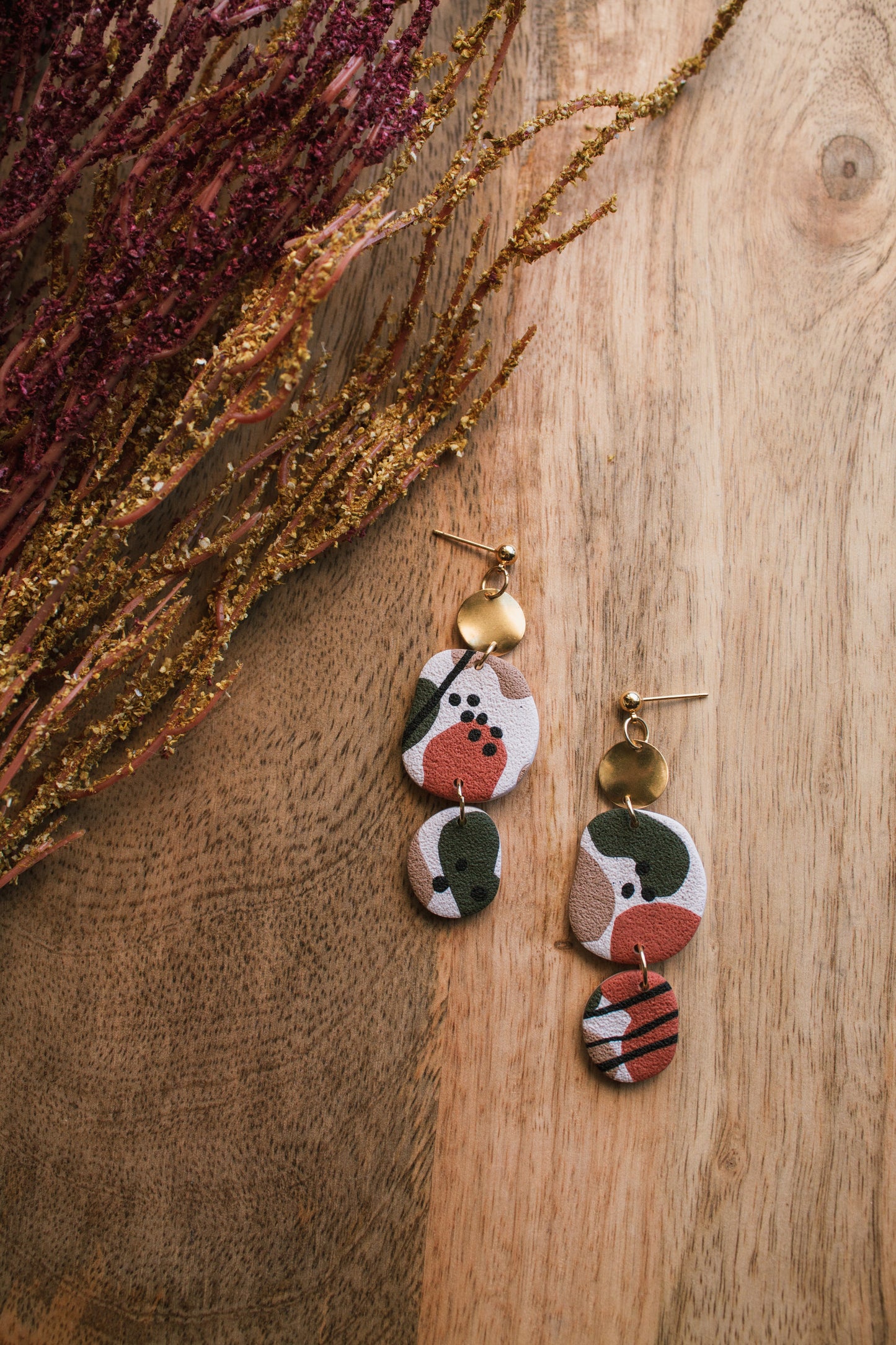 Abstract Organic Dangle Earrings