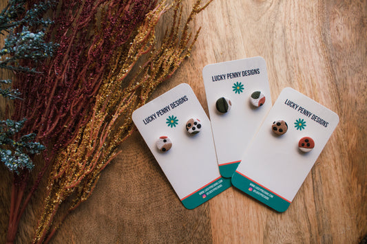 Abstract Stud Earrings