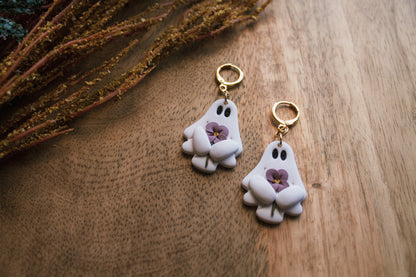 Summerween Floral Ghostie Dangle