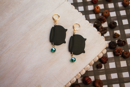 Beaded Cauldron Earrings