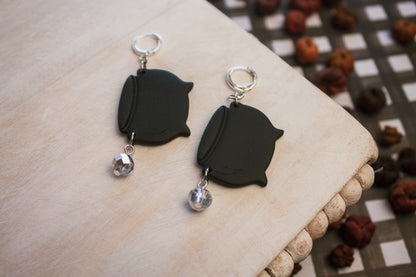 Beaded Cauldron Earrings