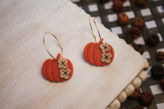 Floral Pumpkin Hoops