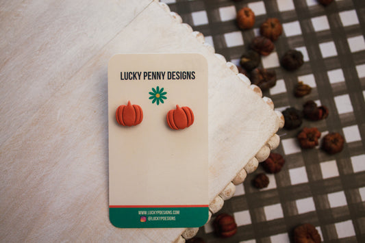 Simple Pumpkin Studs