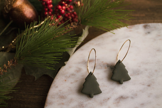 Christmas Tree Hoops