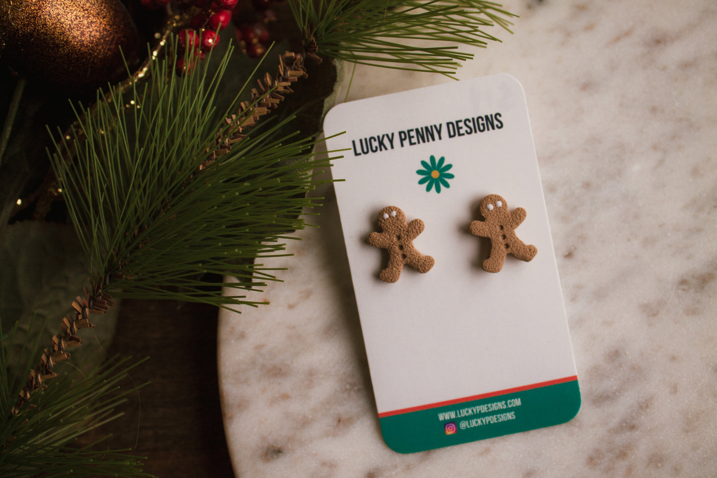 Gingerbread Man Studs