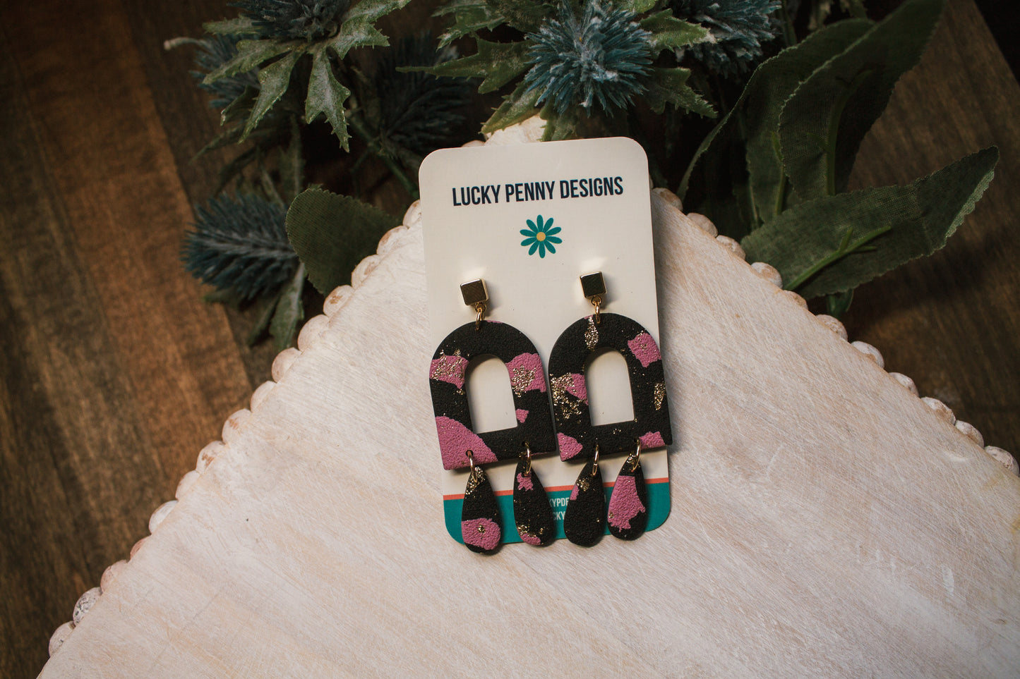 Marbled Pink and Black arches