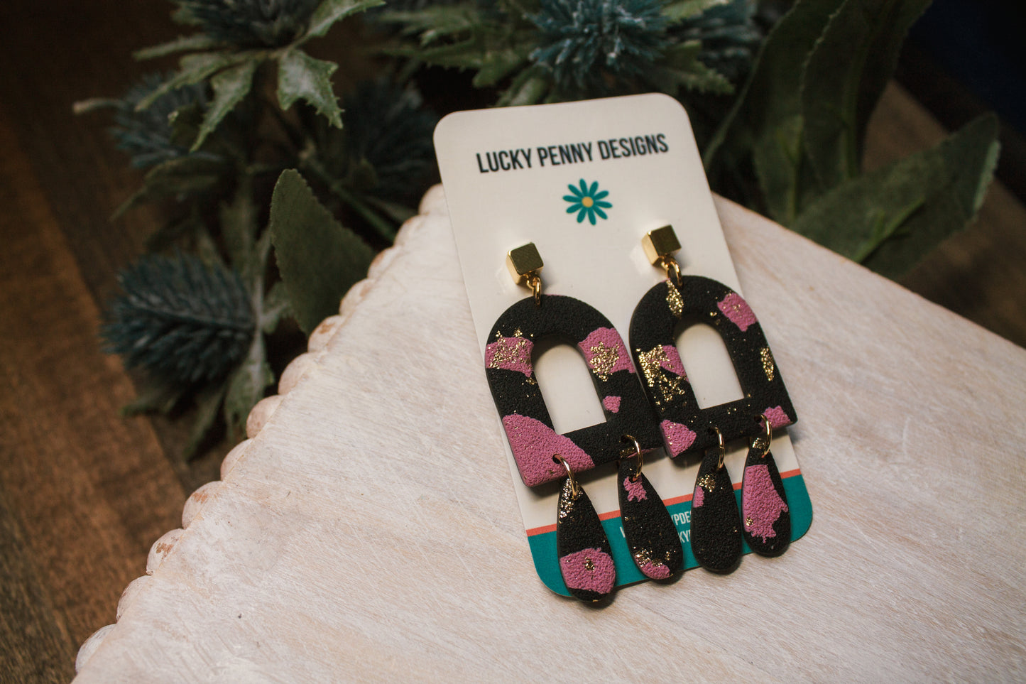 Marbled Pink and Black arches