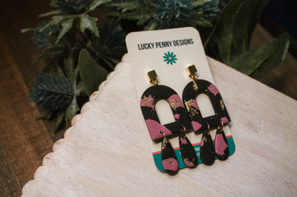 Marbled Pink and Black arches