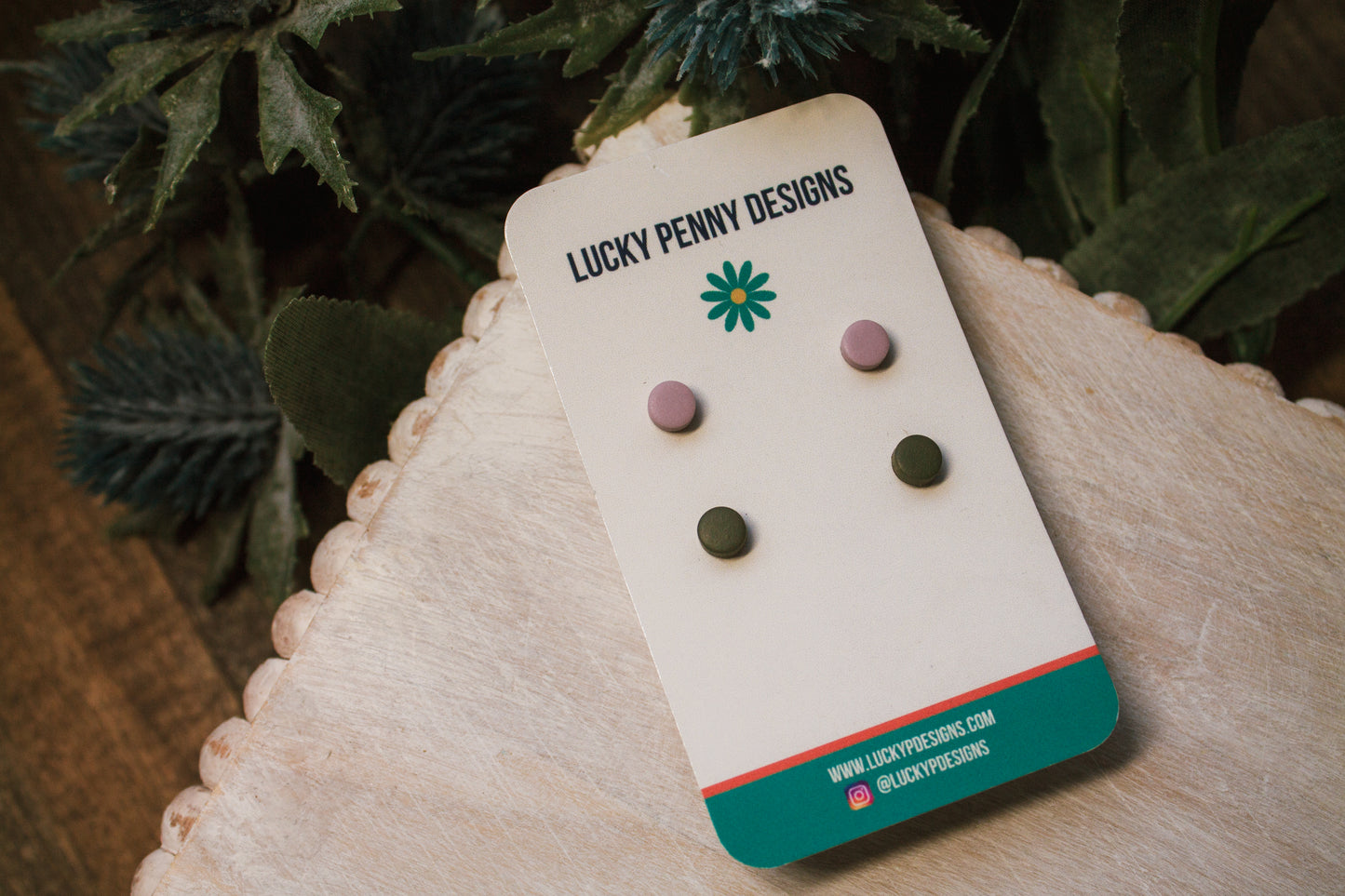 Light Pink and Green Micro Studs