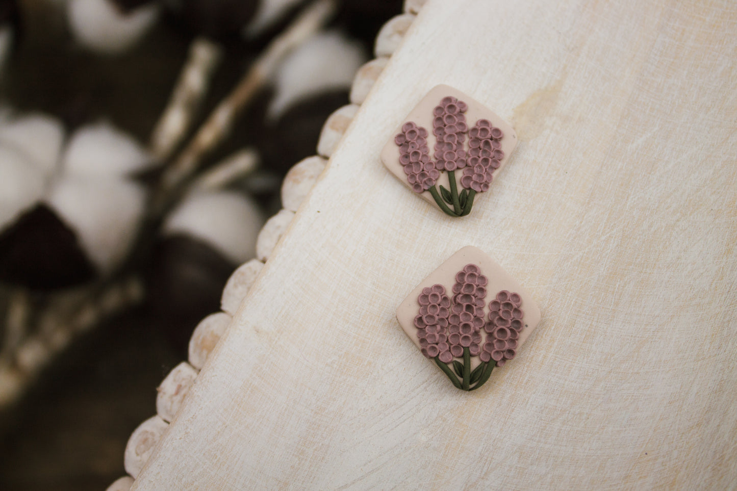 June Earring of The Month - Lavender Florals