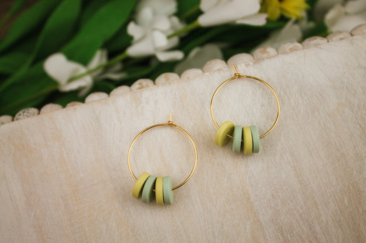 Candy Hoops - Mint Green and Yellow Style 1