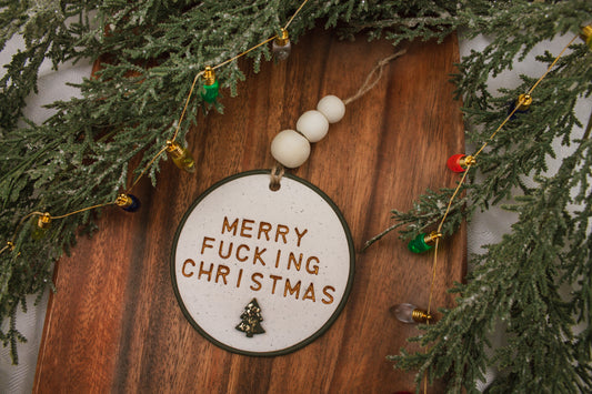 Offensive Merry Christmas Ornament *MADE TO ORDER